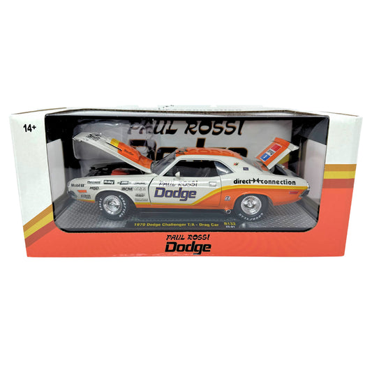 M2 Machines Paul Rossi 1970 Dodge Challenger T/A Drag Car 1:24 Diecast Signed