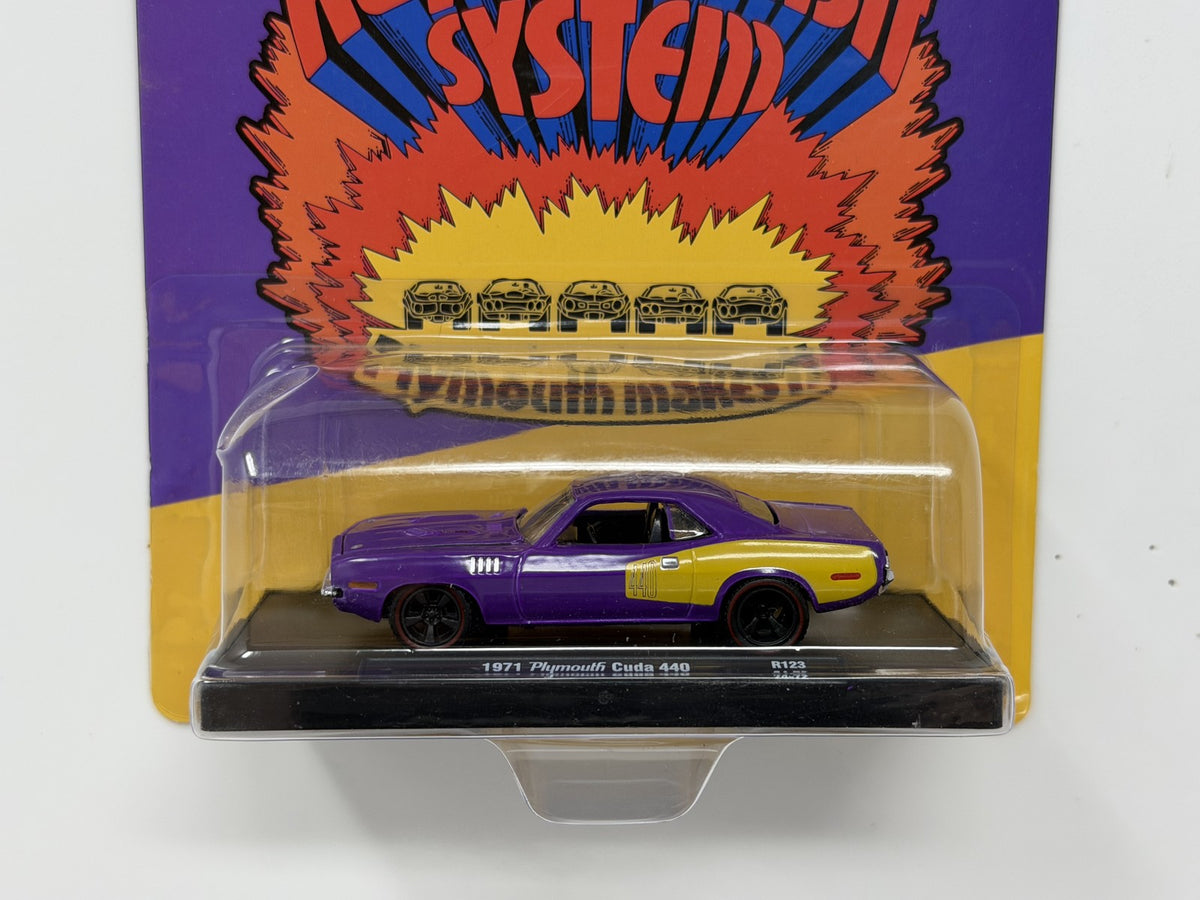M2 Machines Rapid Transit System 1971 Plymouth Cuda 440 1:64 Diecast