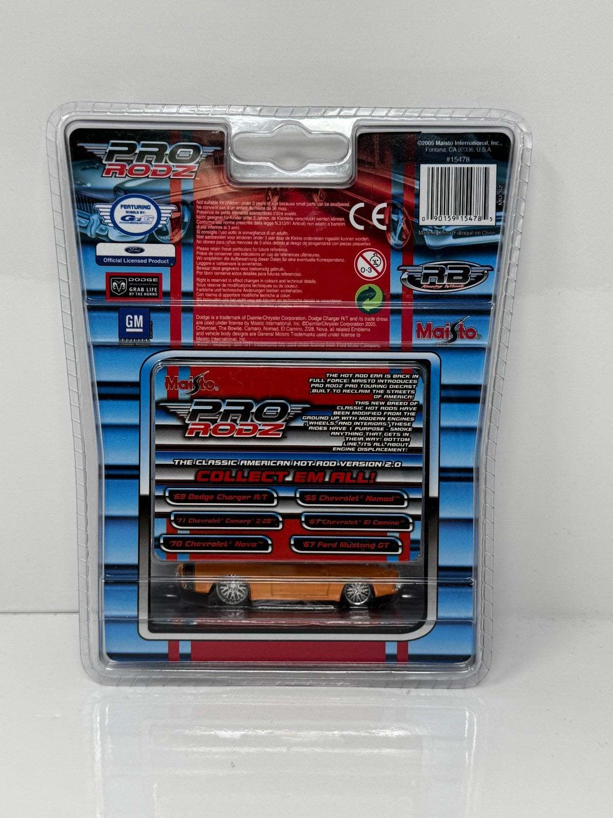 Maisto Pro Rodz 1969 Dodge Charger R/T Orange 1:64 Diecast