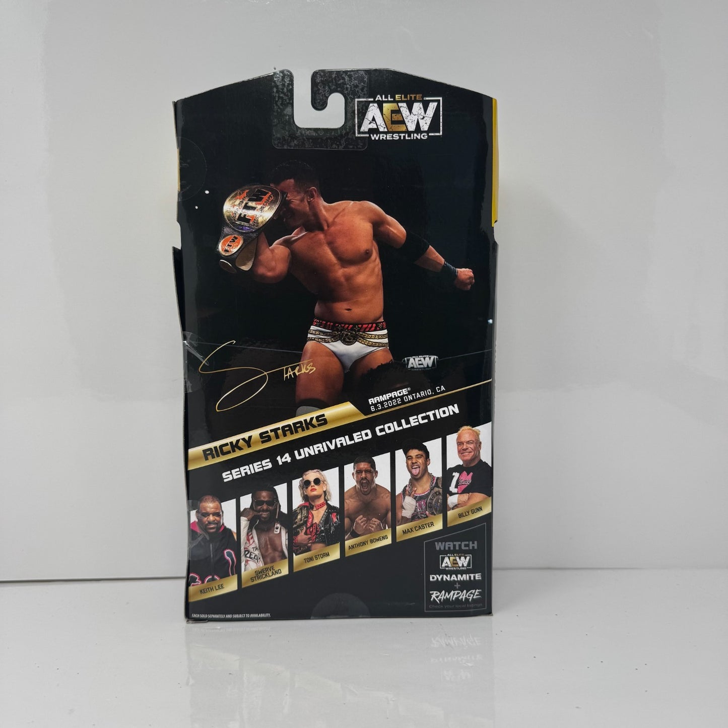 Jazwares AEW Unrivaled Series 14 Ricky Starks FTW Champion Action Figure