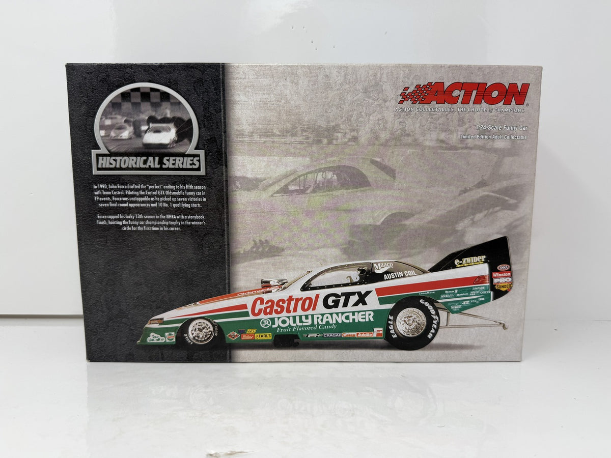 Action NHRA Historical John Force 1990 Oldsmobile Chrome 1 of 390 1:24 Diecast