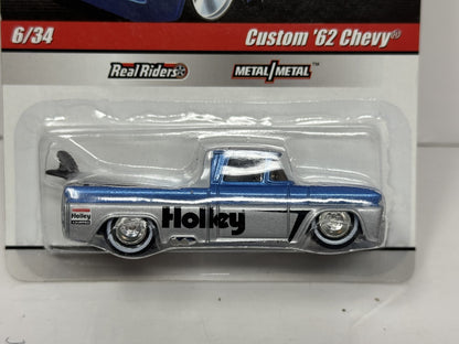 Hot Wheels Slick Rides Custom 1962 Chevrolet Pickup Holley 1:64 Diecast Blue