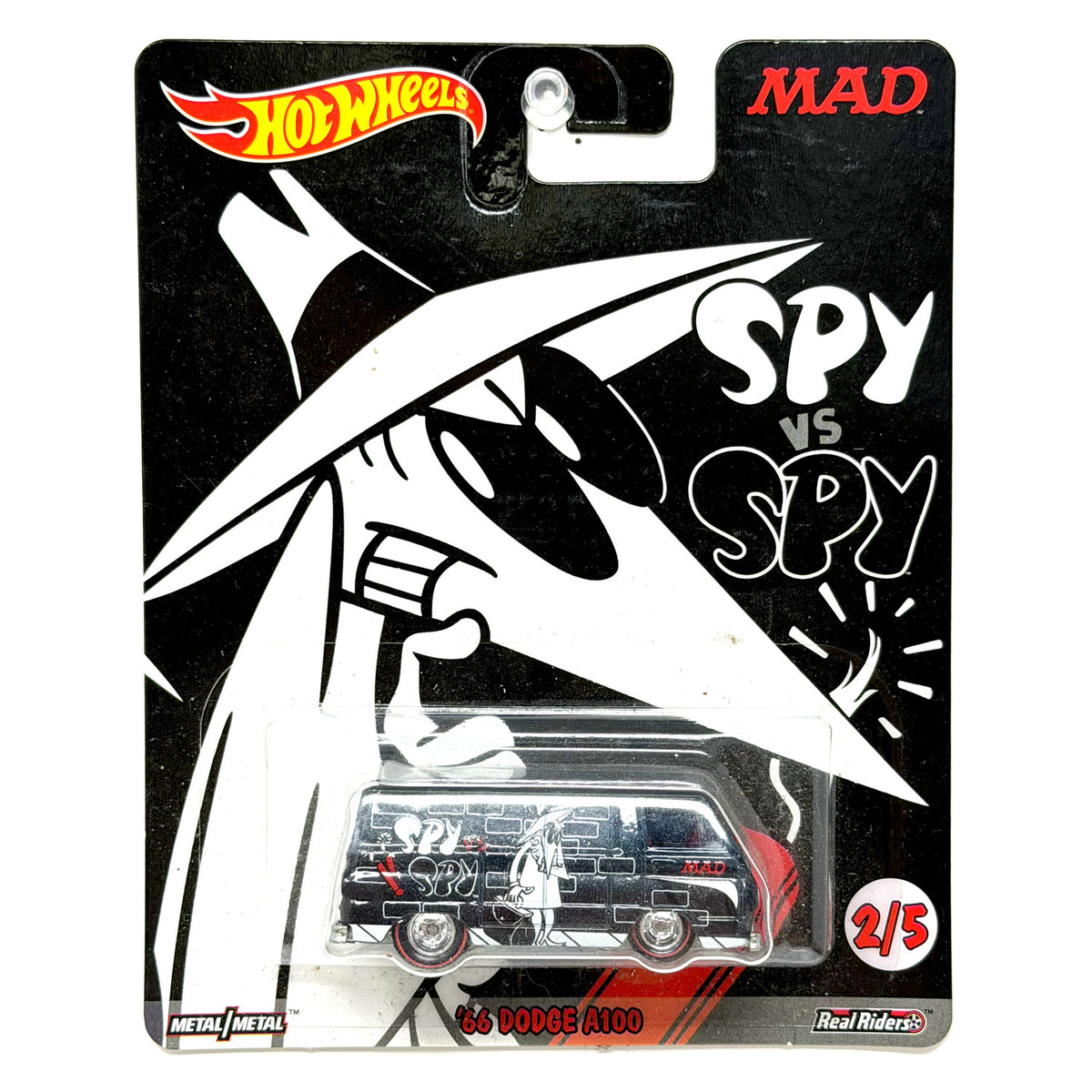 Hot Wheels MAD 1966 Dodge A100 Spy vs Spy 1:64 Diecast Real Riders