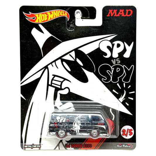 Hot Wheels MAD 1966 Dodge A100 Spy vs Spy 1:64 Diecast Real Riders