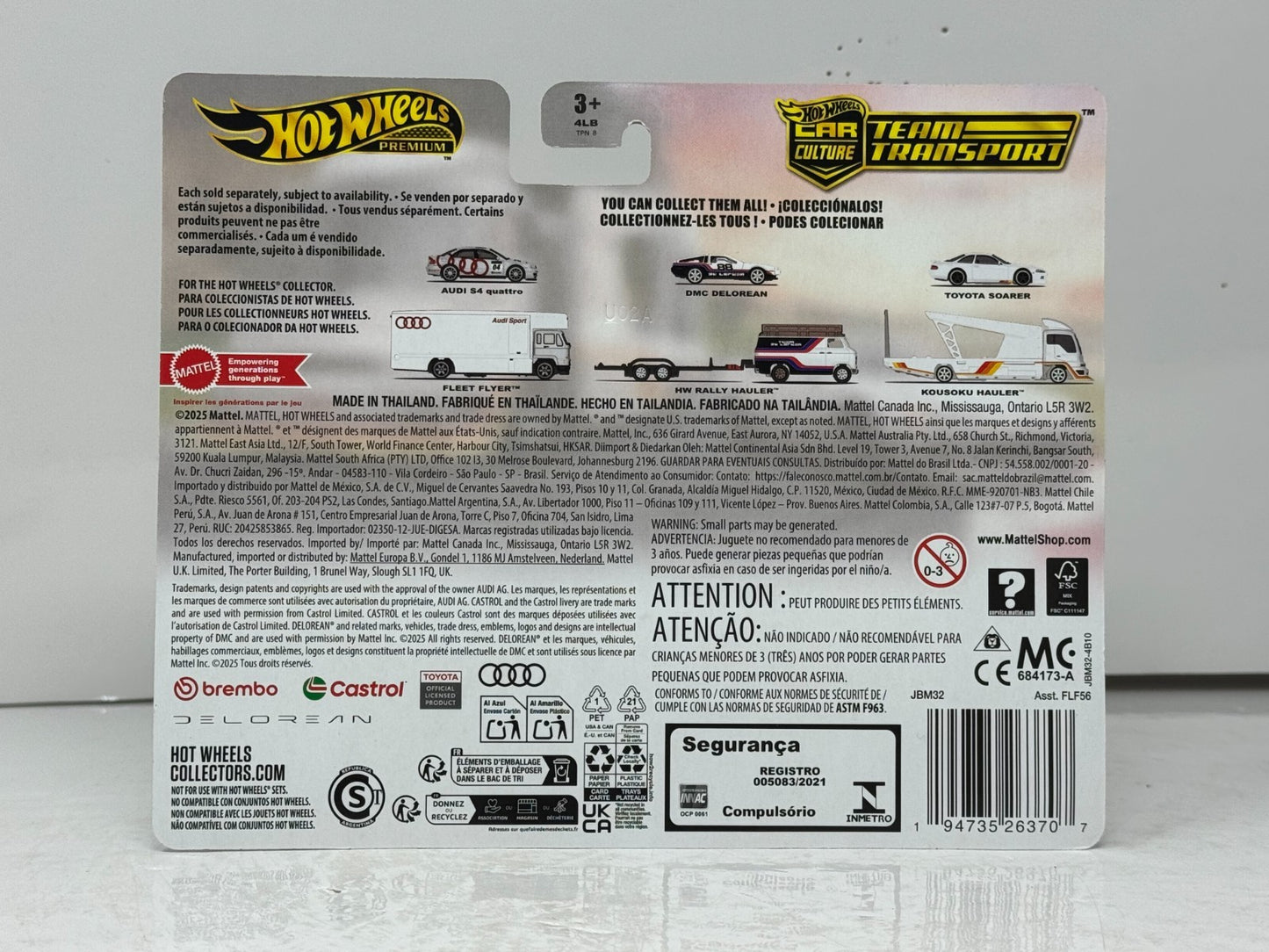 Hot Wheels Premium Team Transport Toyota Soarer & Kousoku Hauler 1:64 Diecast