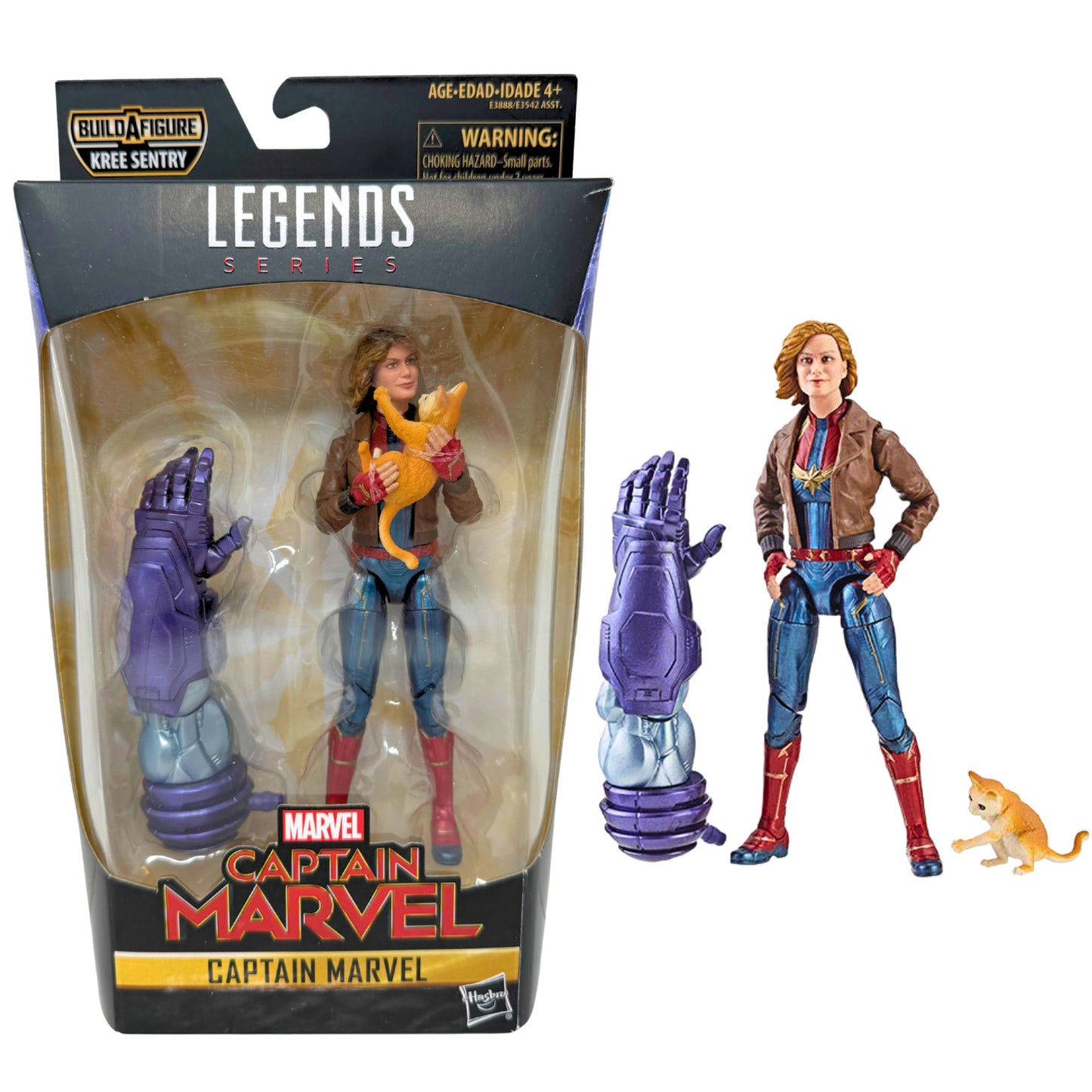 Marvel Legends Captain Marvel Action Figure w/ Kree Sentry BAF Piece