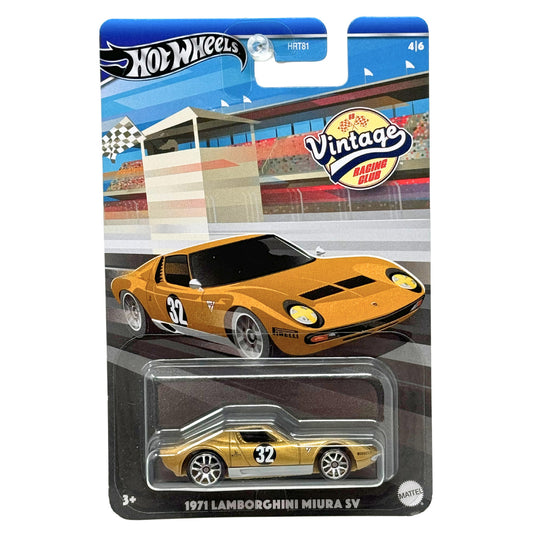 Hot Wheels Vintage Racing Club 1971 Lamborghini Miura SV 1:64 Diecast