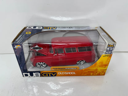 Jada Dub City 1957 Chevy Suburban 1:24 Diecast KMC Wheels 20 Inch SS Rims