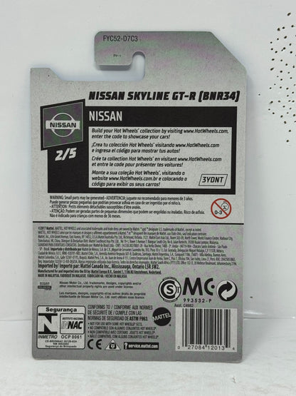Hot Wheels Nissan Skyline GT-R BNR34 1:64 Diecast Green