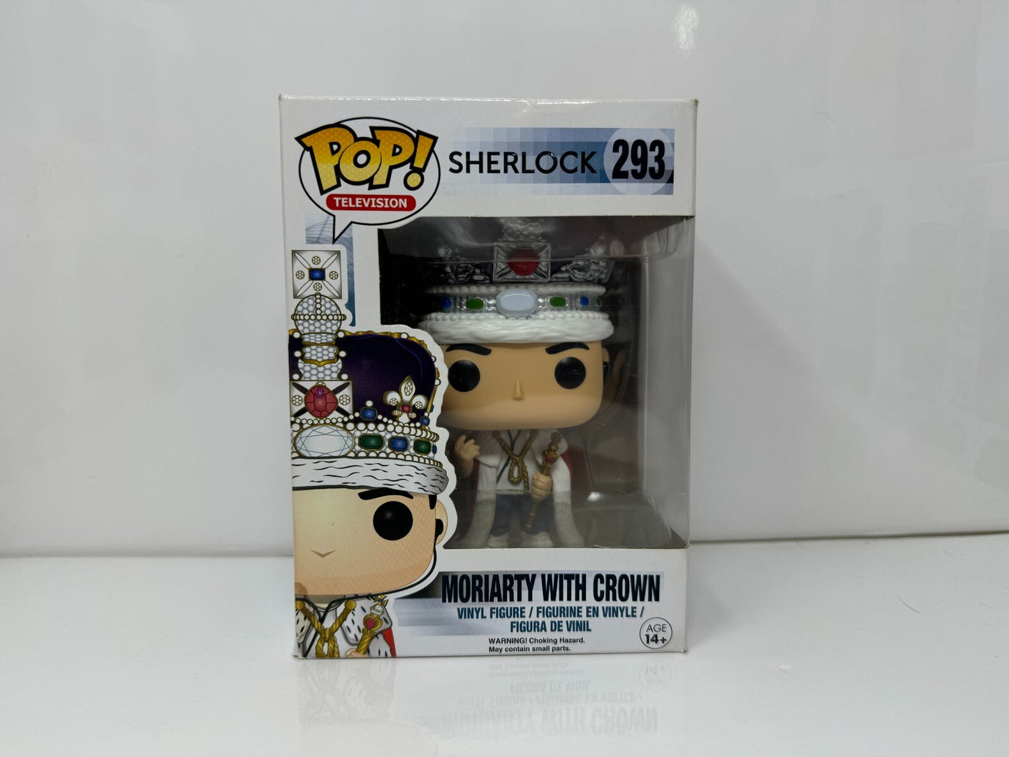 Funko Pop! Television Sherlock #293 Jim Moriarty with Crown Vinyl Figure Vaulted