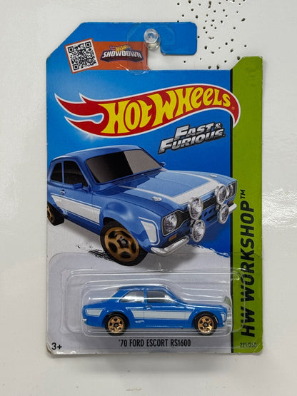 Hot Wheels HW Workshop 1970 Ford Escort RS1600 Fast & Furious JDM 1:64 Diecast