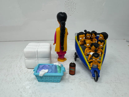 Simpsons World of Springfield Manjula & The Octuplets Playmates Figures