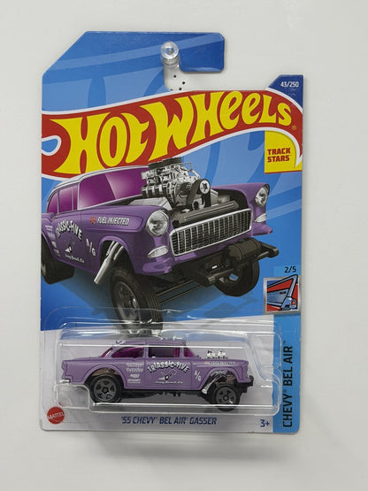 Hot Wheels Chevy Bel Air 1955 Chevy Bel Air Gasser Purple 1:64 Diecast