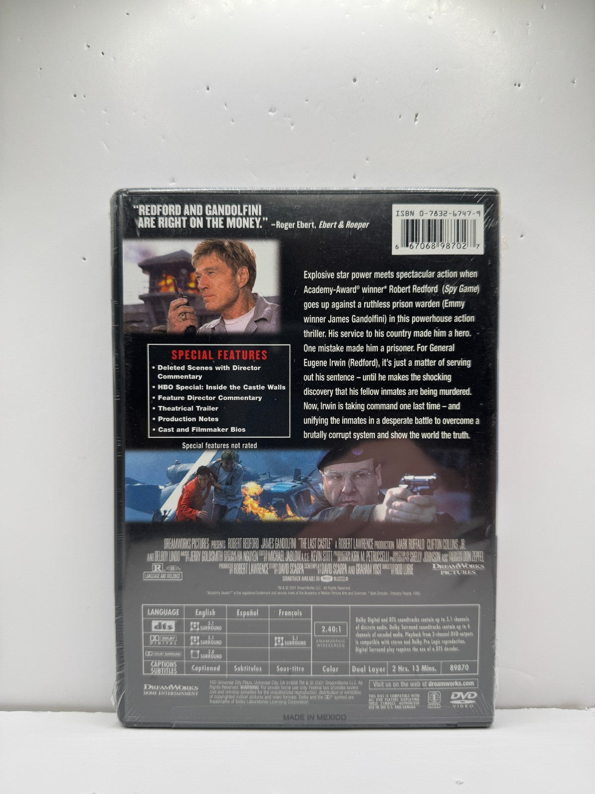 The Last Castle (DVD) Robert Redford Action Drama Sealed