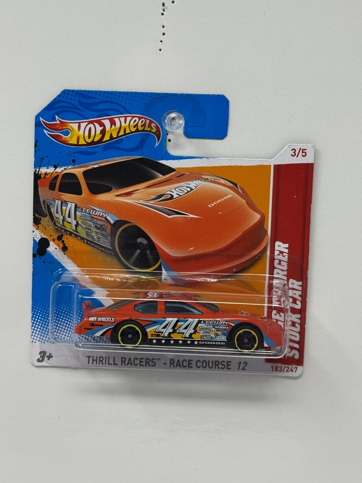 Hot Wheels Thrill Racers Dodge Charger Stock Car 1:64 Diecast Short Card