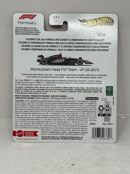 Hot Wheels Premium Formula 1 MoneyGram Haas F1 Team VF-24 #27 1:64 Diecast