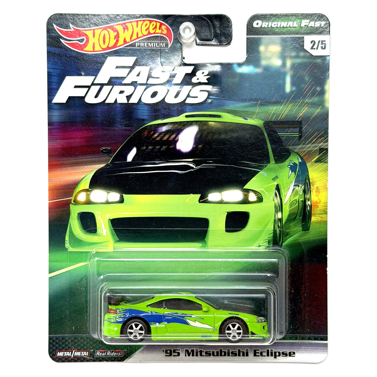 Hot Wheels Premium Fast & Furious Original 1995 Mitsubishi Eclipse 1:64 Diecast