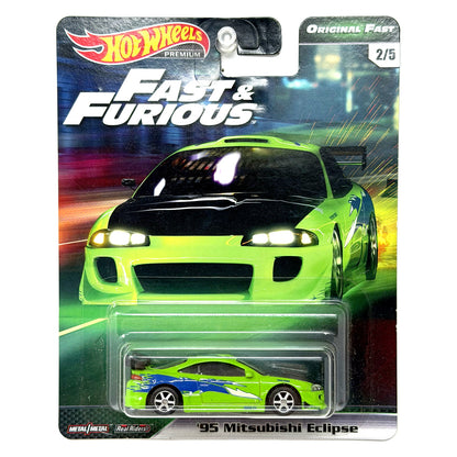 Hot Wheels Premium Fast & Furious Original 1995 Mitsubishi Eclipse 1:64 Diecast