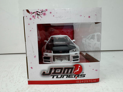 Jada 2002 Nissan Skyline GT-R R34 HKS Power JDM Tuners 1:24 Diecast Cardon Hood