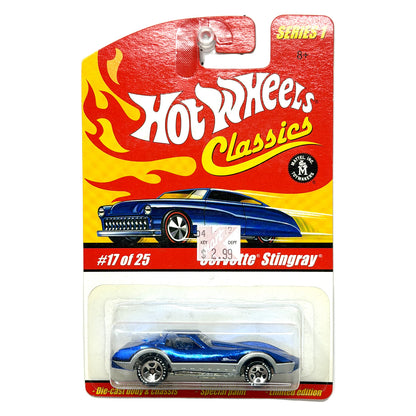 Hot Wheels Classics Series 1 Corvette Stingray 1:64 Diecast Blue
