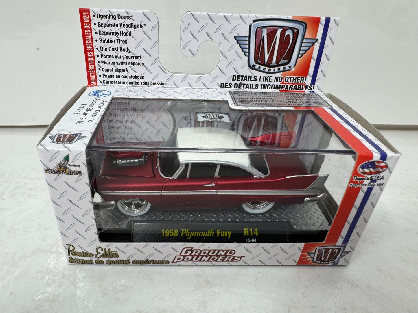 M2 Machines Ground Pounders 1958 Plymouth Fury 1:64 Diecast