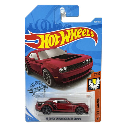 Hot Wheels Muscle Mania 2018 Dodge Challenger SRT Demon 1:64 Diecast Red