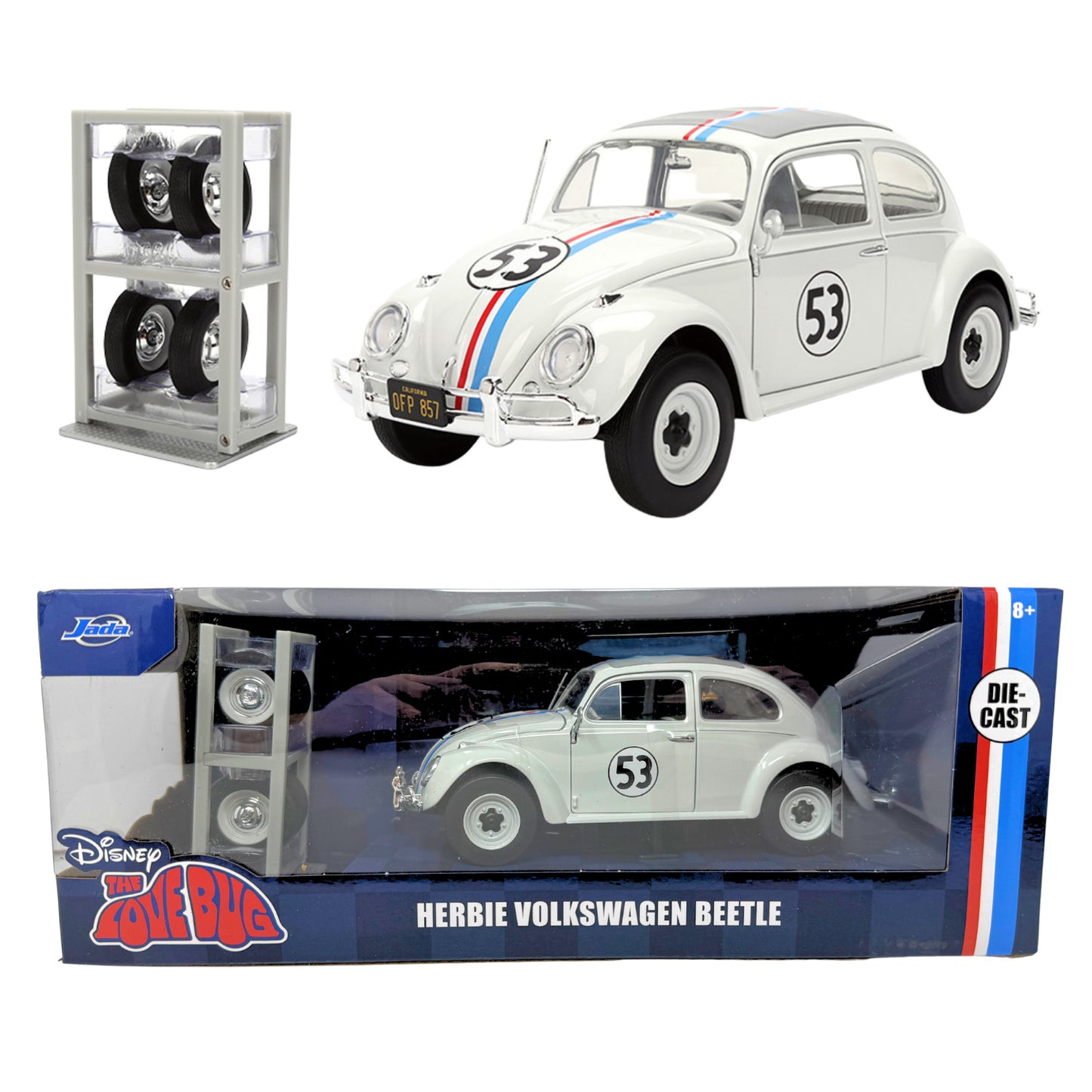 Jada The Love Bug Herbie Volkswagen Beetle 1:24 Diecast