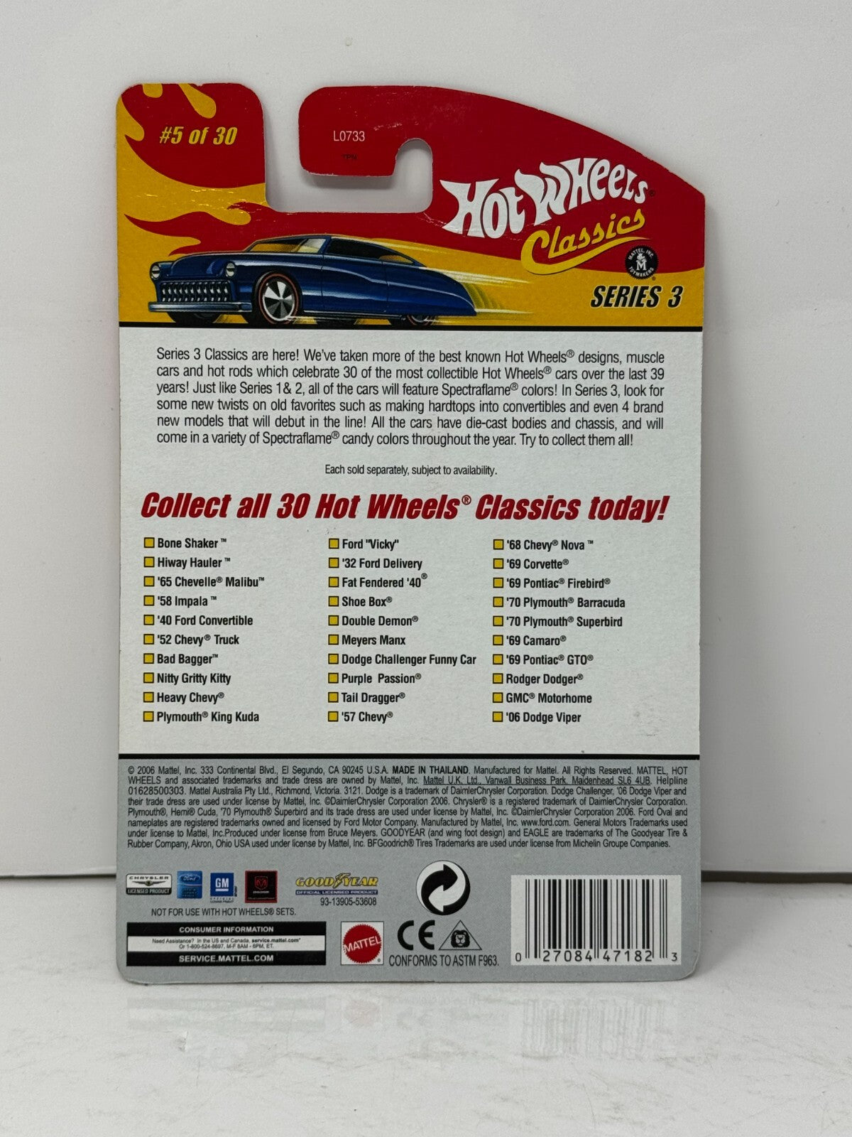 Hot Wheels Classics 1940 Ford Convertible Series Muscle Car 3 1:64 Diecast