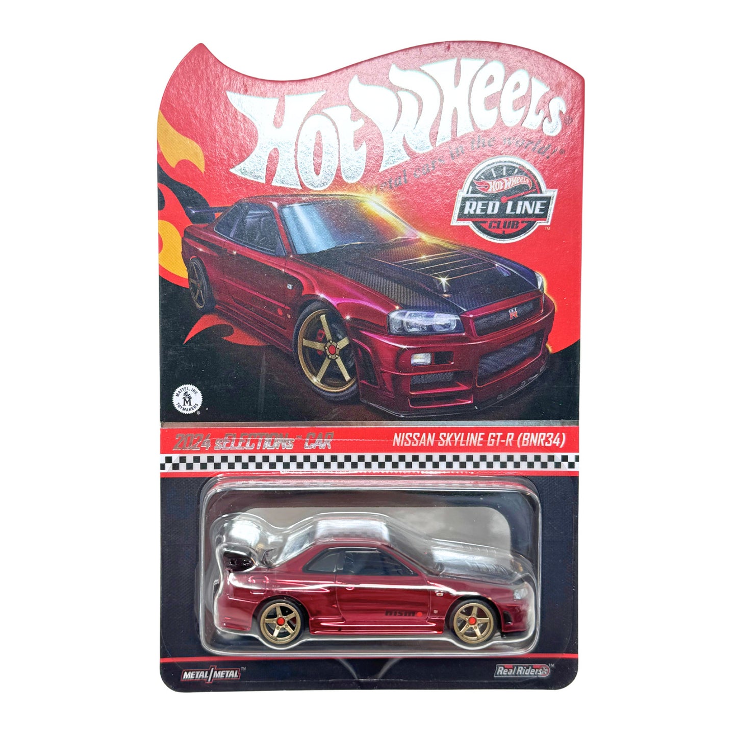 Hot Wheels RLC Red Line Club Nissan Skyline GTR (BNR34) 1:64 Diecast Red