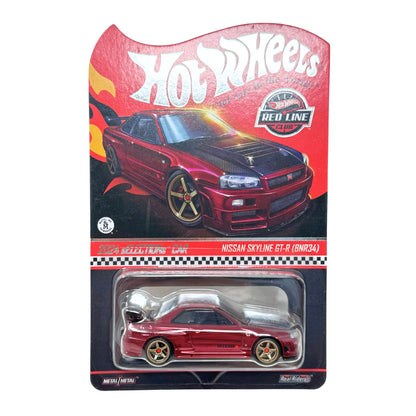 Hot Wheels RLC Red Line Club Nissan Skyline GTR (BNR34) 1:64 Diecast Red