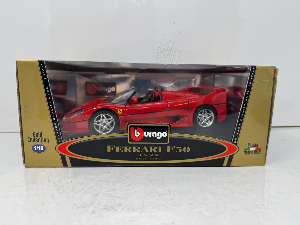 Bburago 1995 Ferrari F50 1:18 Diecast Gold Collection