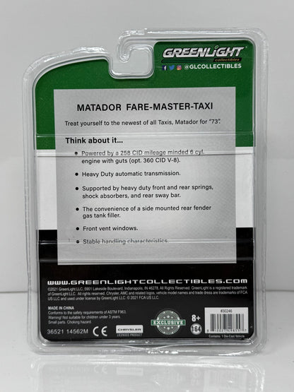 Greenlight 1973 AMC Matador Taxi 1:64 Diecast