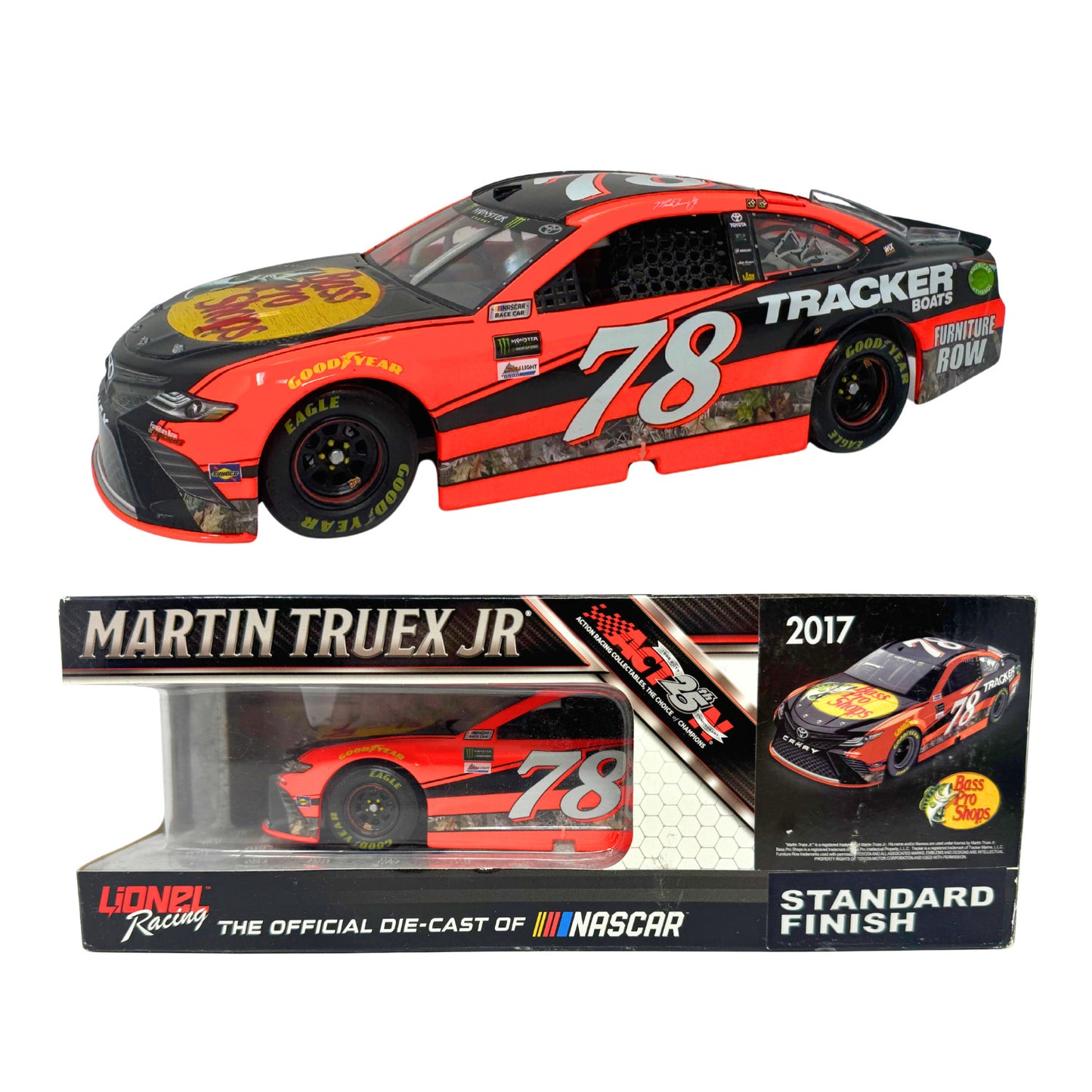 Lionel NASCAR Martin Truex Jr. #78 Bass Pro Boats 2017 Toyota Camry 1:24 Diecast