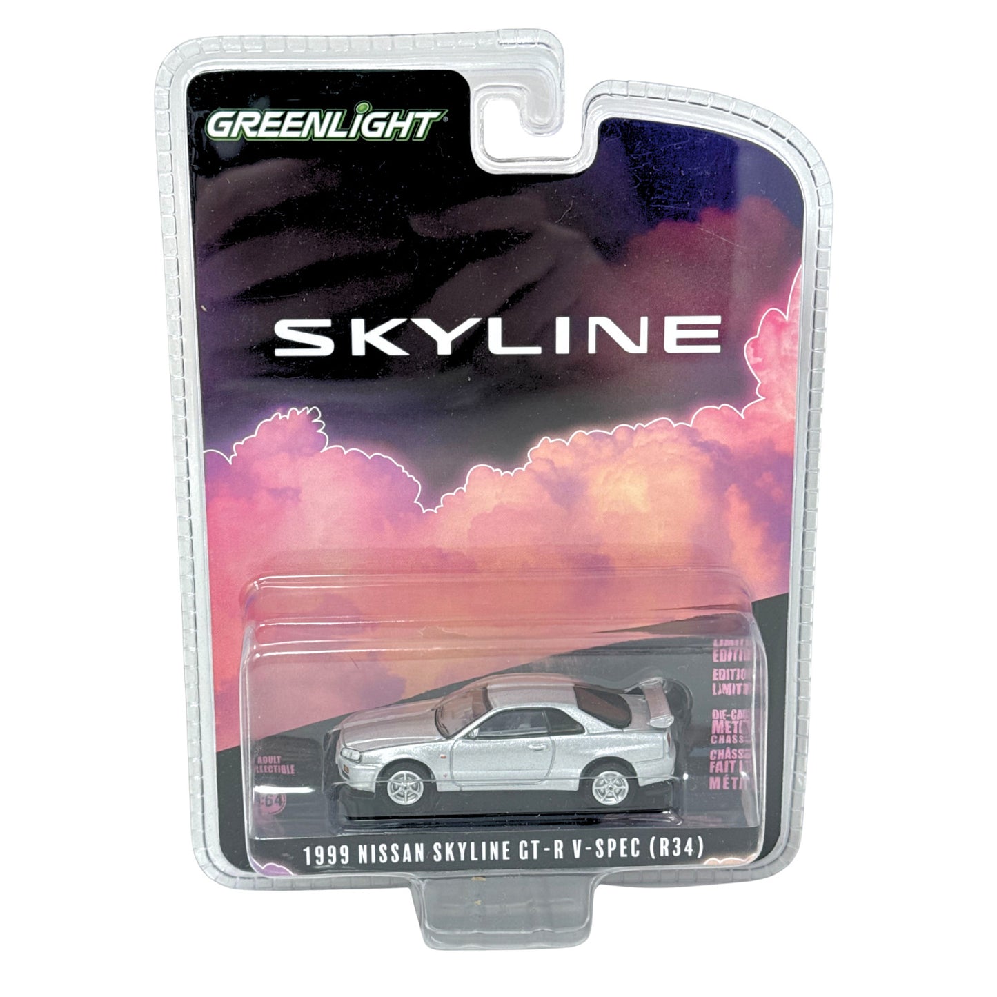 Greenlight Skyline 1999 Nissan Skyline GT-R V-Spec (R34) 1:64 Diecast