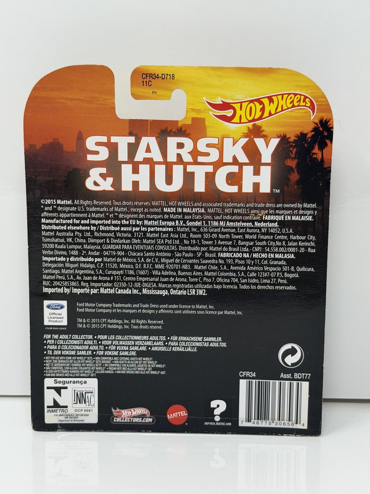 Hot Wheels Retro Entertainment Starsky Hutch 1976 Ford Gran Torino 1:64 Diecast