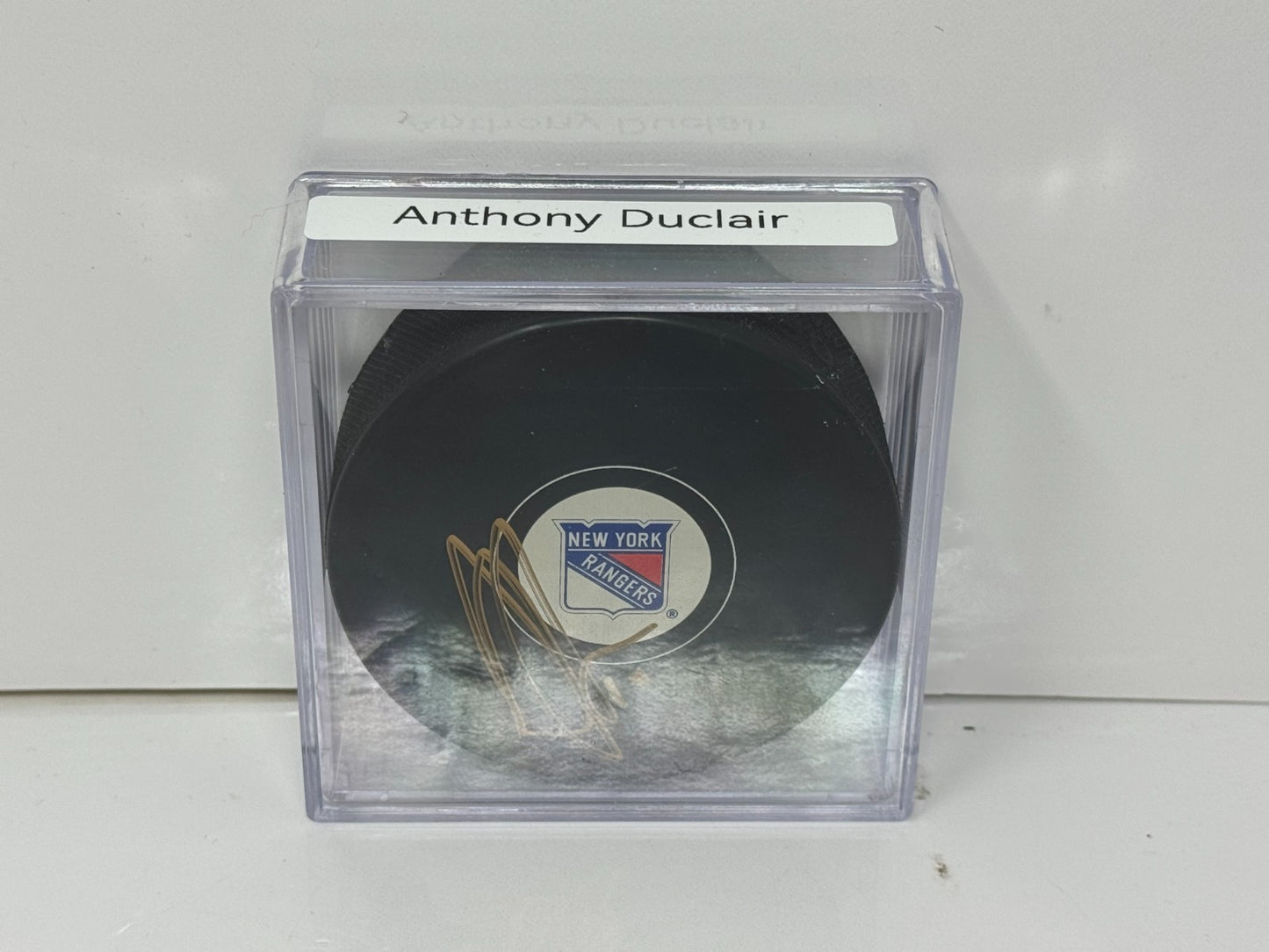 Anthony Duclair New York Rangers Signed NHL Autograph Puck Gold Auto