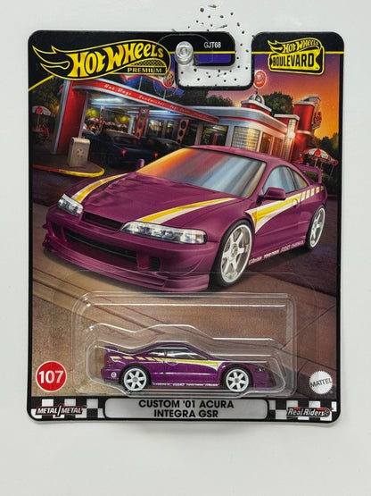Hot Wheels Premium Boulevard #107 Custom 2001 Acura Integra GSR 1:64 Diecast