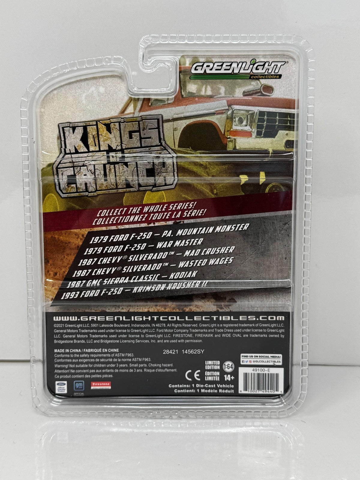 Greenlight Kings of Crunch 1987 GMC Sierra Classic Kodiak CHASE 1:64 Diecast