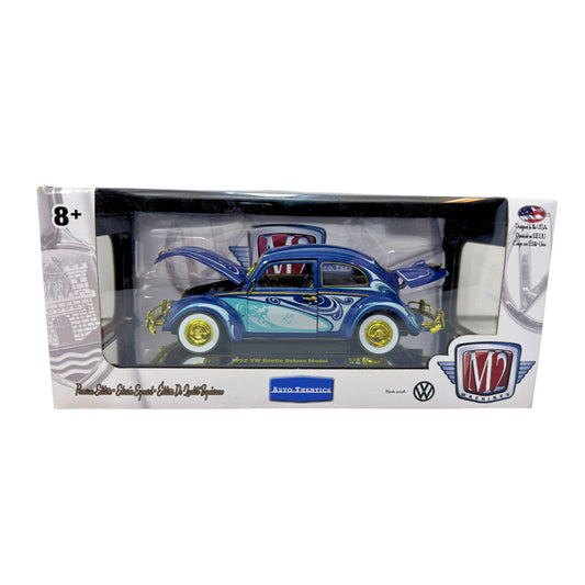M2 Machines 1952 Volkswagen Beetle Deluxe Model CHASE 1:24 Diecast Gold Rims