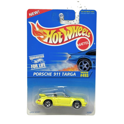 Hot Wheels Porsche 911 Targa Collector #493 1:64 Diecast Yellow