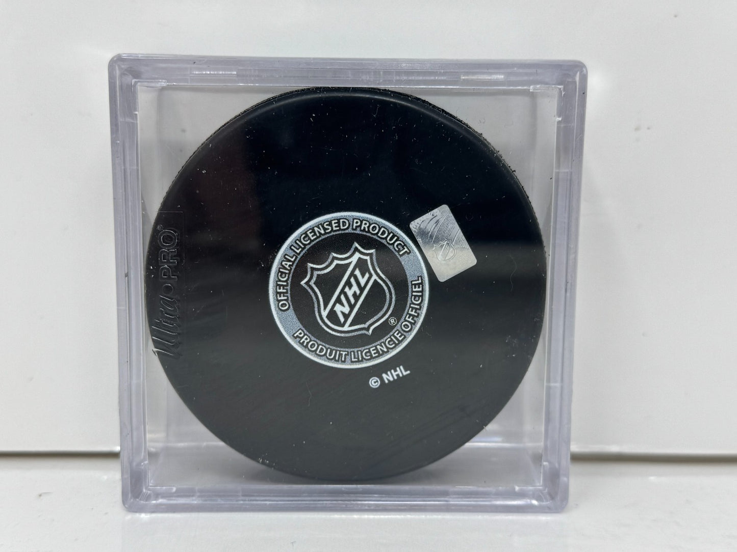 Curtis McElhinney Toronto Maple Leafs Signed NHL Autograph Puck Silver Auto