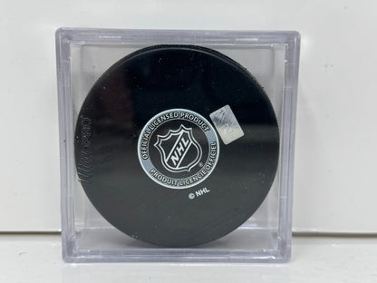 Curtis McElhinney Toronto Maple Leafs Signed NHL Autograph Puck Silver Auto
