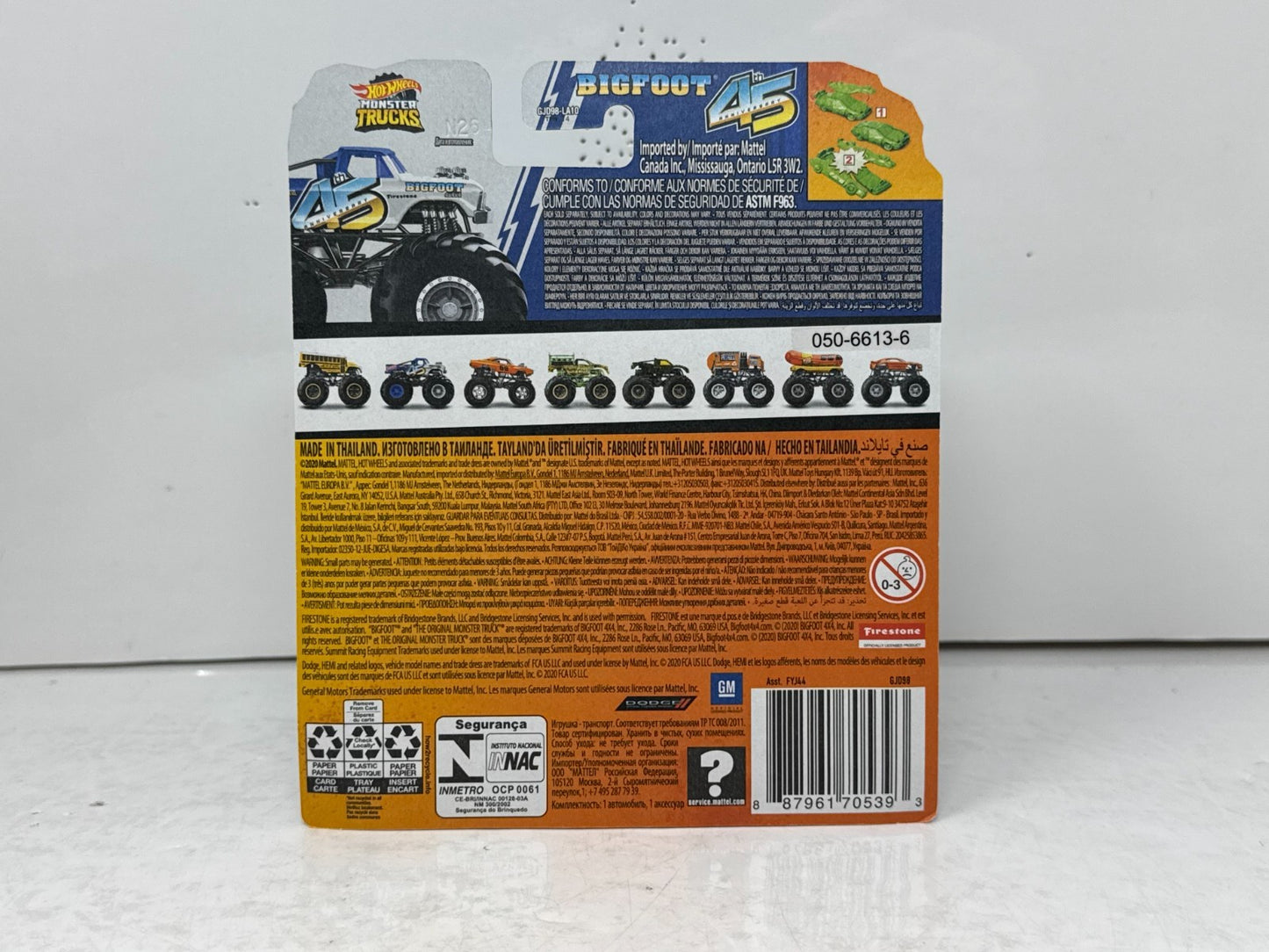 Hot Wheels Monster Trucks Bigfoot 45th Anniversary 1:64 Diecast Stunt Storm