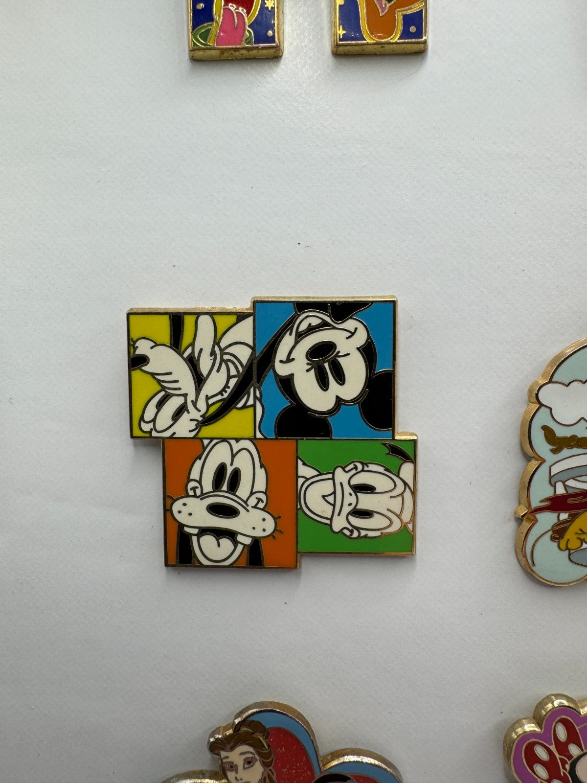 Disney Jerry Leigh 4-Square Fab 4 (Mickey, Pluto, Goofy, Donald) Trading Pin DC1S7