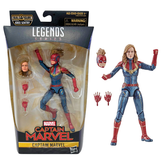 Marvel Legends Captain Marvel Action Figure w/ Kree Sentry BAF Piece V2