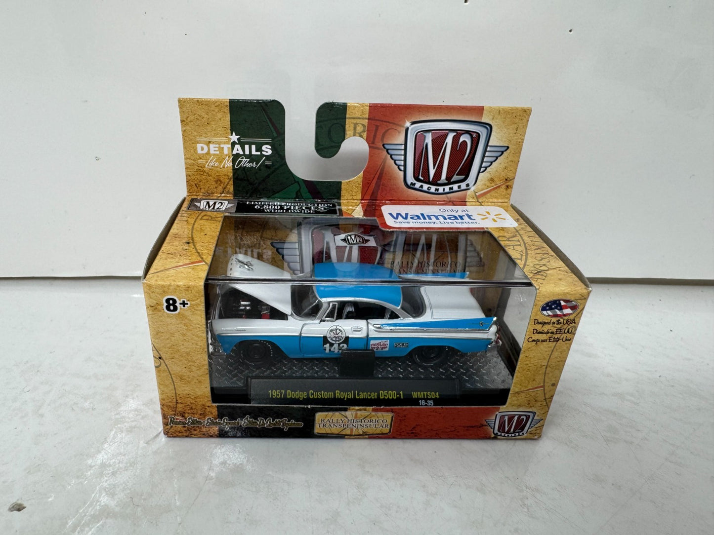 M2 Machines 1957 Dodge Custom Royal Lancer Rally Historico 1:64 Diecast