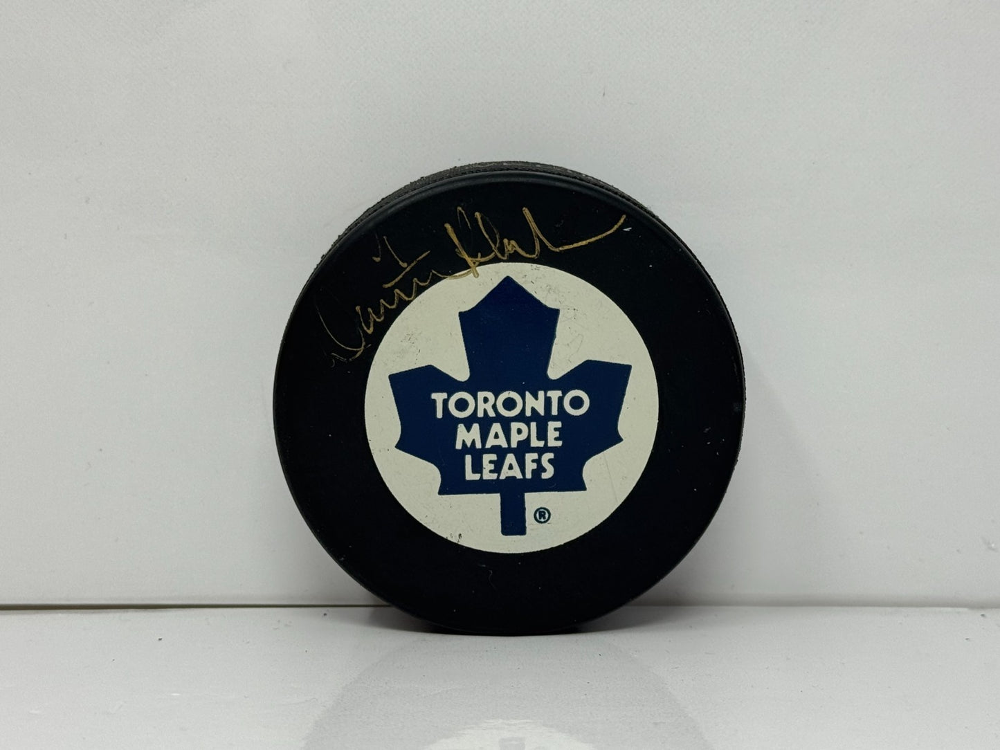 Damian Rhodes Toronto Maple Leafs Signed NHL Autograph Puck Gold Auto