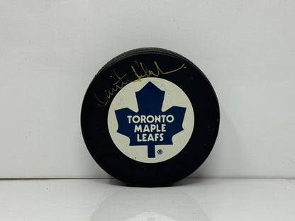 Damian Rhodes Toronto Maple Leafs Signed NHL Autograph Puck Gold Auto