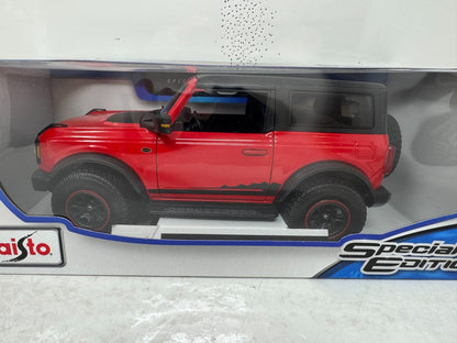 Maisto Special Edition 2021 Ford Bronco Wildtrak 1:18 Diecast Model Red