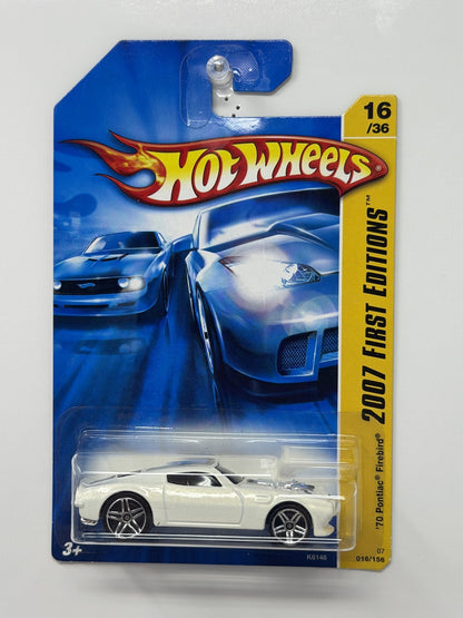 Hot Wheels 2007 First Editions 1970 Pontiac Firebird 1:64 Diecast White